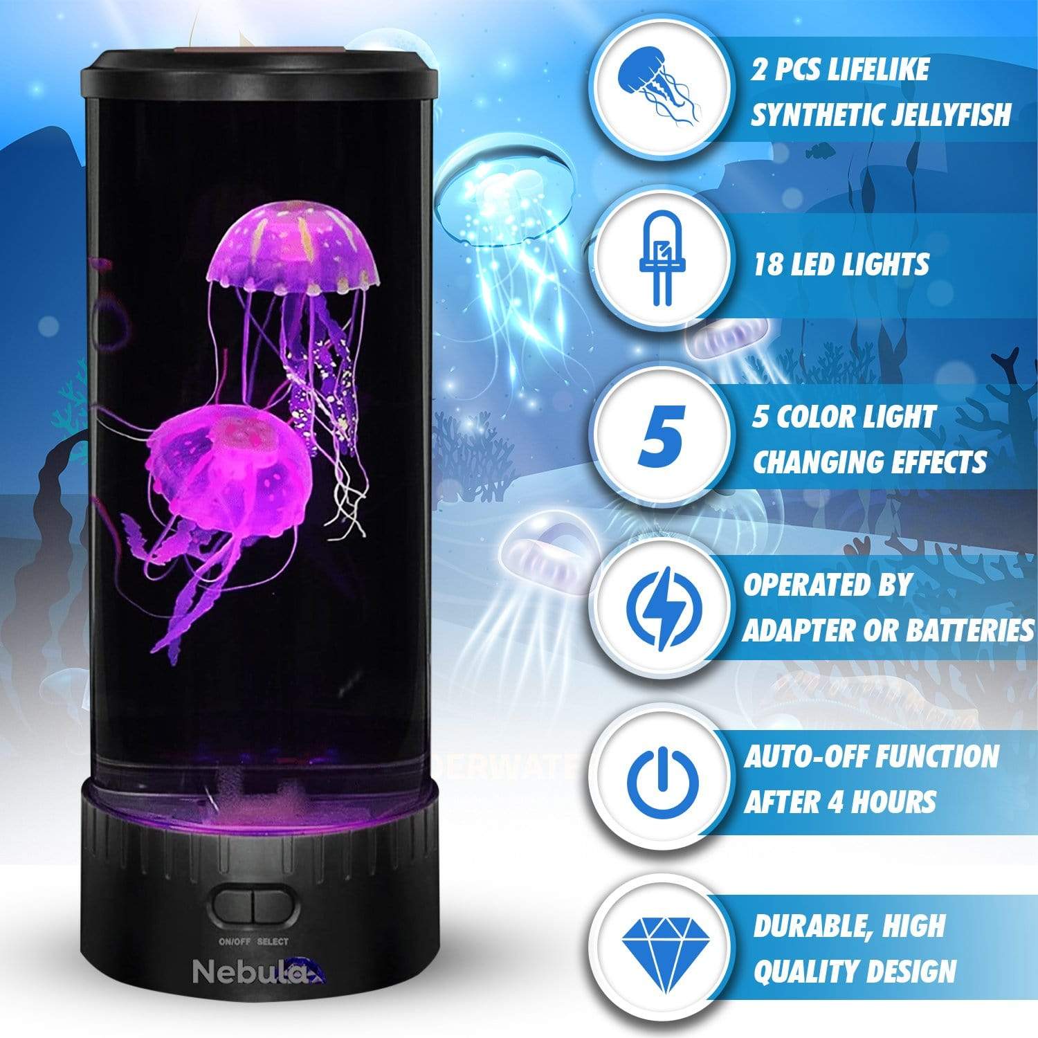 THE JELLYFISH AQUARIUM LED LAMP