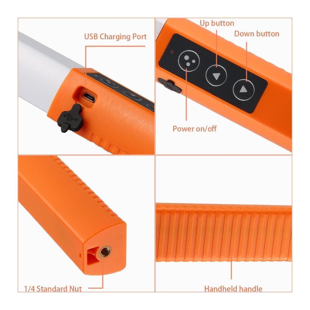 Handheld Portable LED Light For Cameras With Carrying Bag Remote Control USB
